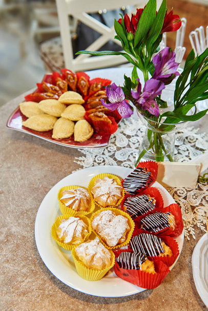Azerbaijani sweets pastry Baklava Shekerbura - Photo, Image