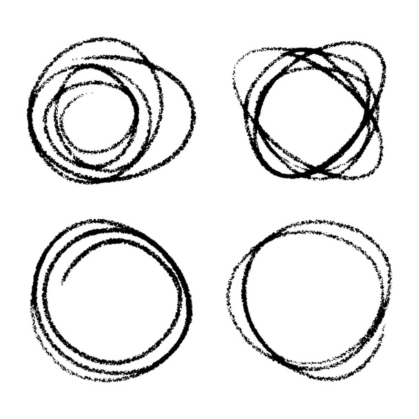Set di cerchi scarabocchi disegnati a mano
 - Vettoriali, immagini