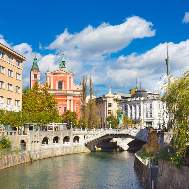 romantický středověká Evropa Lublaň, Slovinsko,. - Fotografie, Obrázek