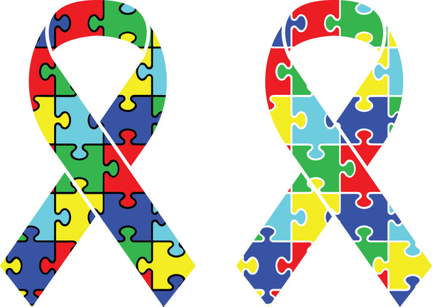  Autism Ribbon, Proud Autism, Autism Day, Vector Illustration File - Vetor, Imagem