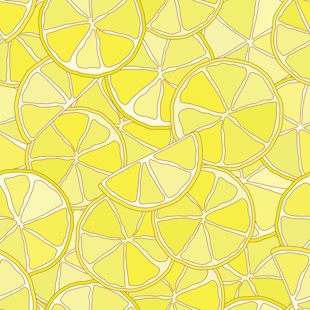Fresh lemon citrus seamless pattern. - Vector, Image