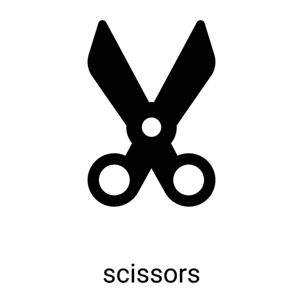scissors, cut glyph icon isolated on white background - Vektor, obrázek