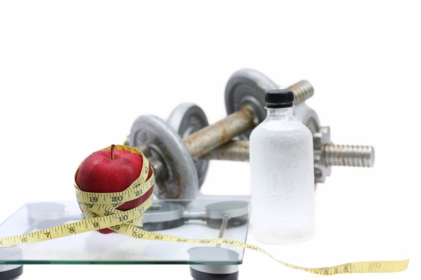 A testmozgás és az egészséges táplálkozás koncepció - Fotó, kép