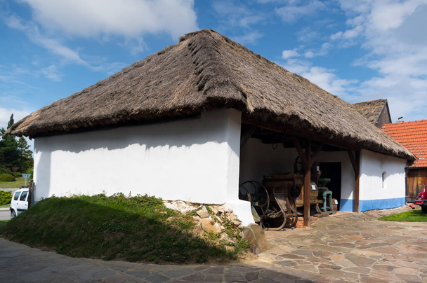 Old folk architecture. Museum of folk living and pearling. Senetarov village, South Moravia, Czech Republic. - Fotó, kép
