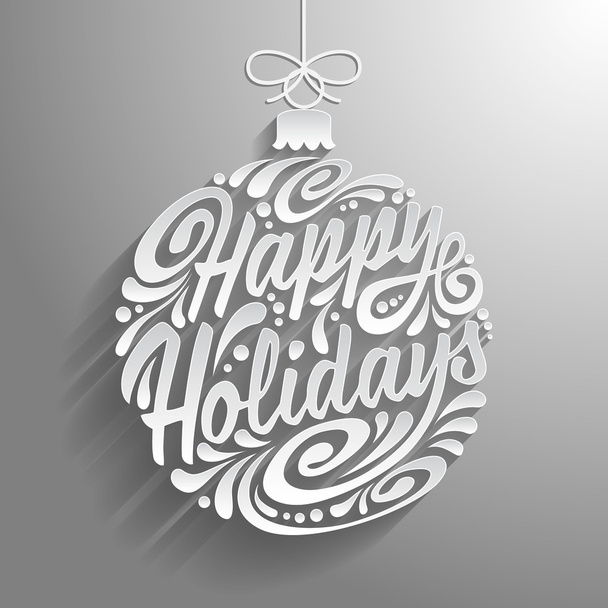 Greeting card with Christmas ball - Vector, Image