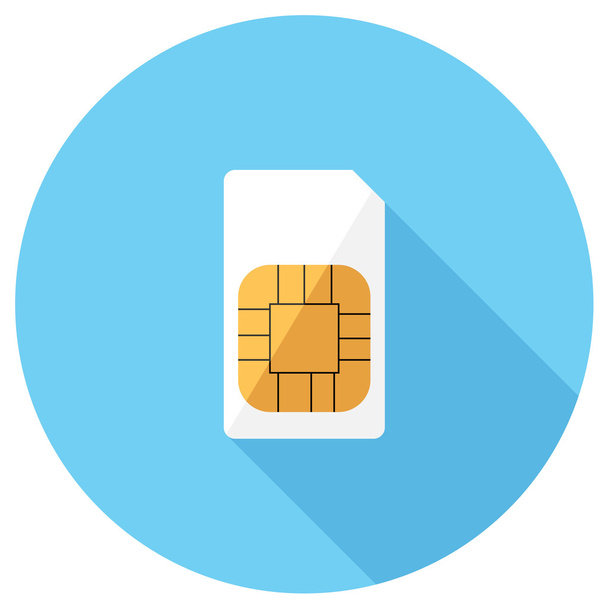 Icono de tarjeta SIM
. - Vector, imagen