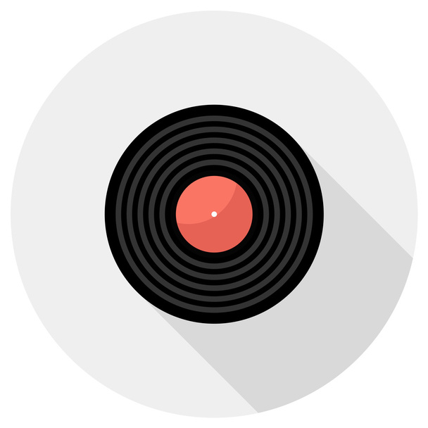Gramofon rekord ikonra - Vektor, kép