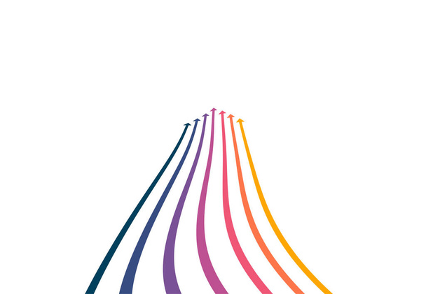 Financial growth arrows with colorful. Vector illustration - ベクター画像