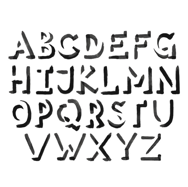 graffiti marker letters Alphabet ABC - Vettoriali, immagini