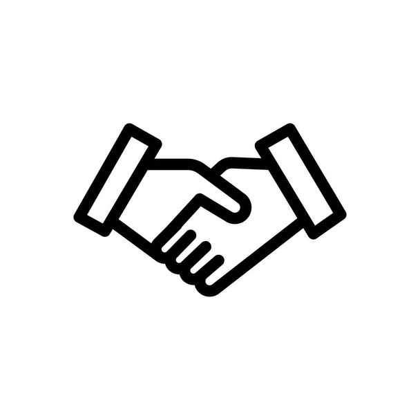 handshake vector illustration on a transparent background.Premium quality symbols.Thin line icon for concept and graphic design. - Vektor, obrázek