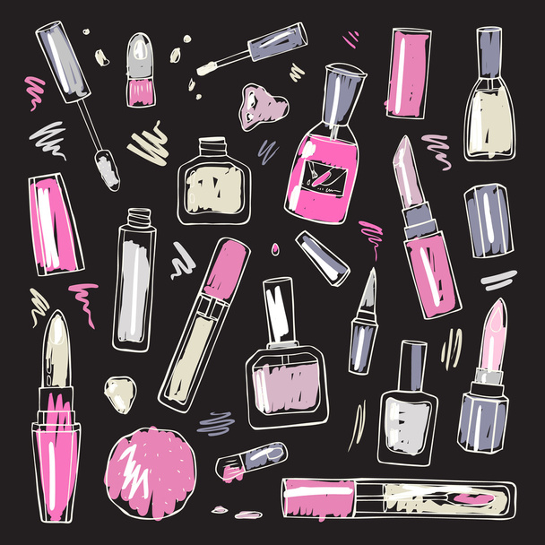 Cosmetics.  Makeup set. - Vector, Image