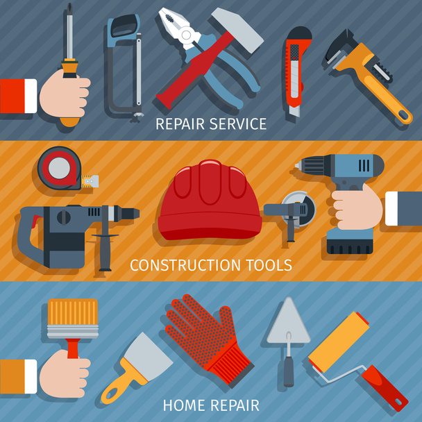 Repair tools banners - Vector, Image