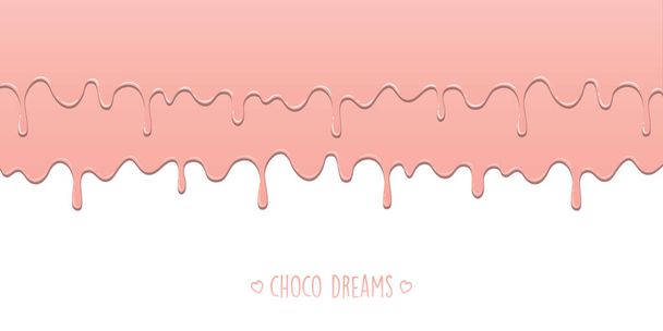 doux savoureux fondant chocolat glaçage fond choco rêves vectoriel illustration EPS10 - Vecteur, image