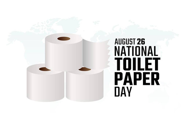 vector graphic of national toilet paper day good for national toilet paper day celebration. flat design. flyer design.flat illustration. - Wektor, obraz