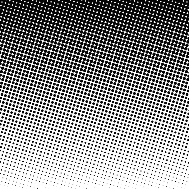 White and black circles, gradient halftone background. Vector illustration. - Διάνυσμα, εικόνα
