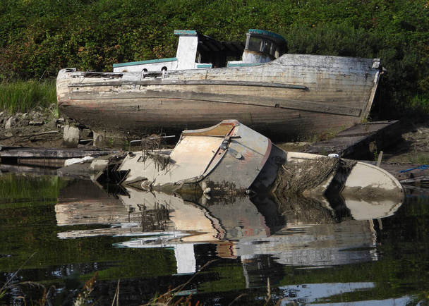 Cementery of old wooden boats - 写真・画像