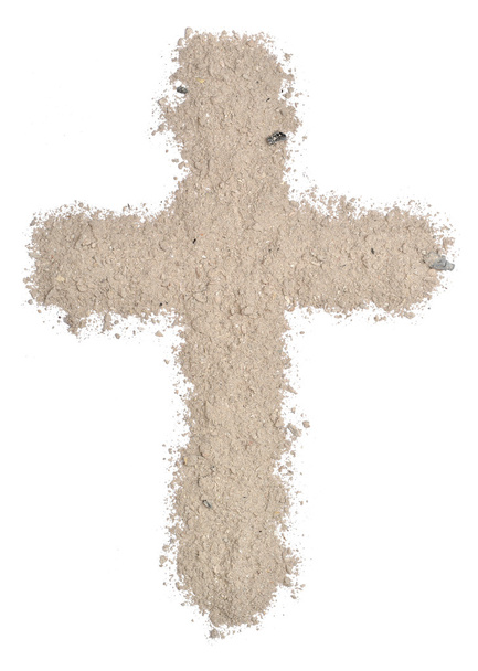 Cruz feita de cinzas
 - Foto, Imagem
