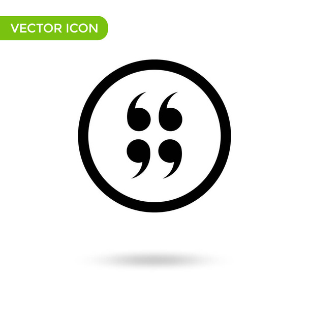 quote symbol icon. minimal and creative icon isolated on white background. vector illustration symbol mark. - Vektor, Bild