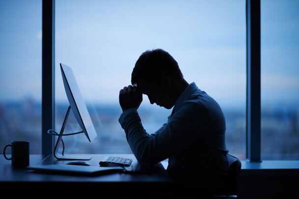 Stressed businessman  in office - Photo, Image