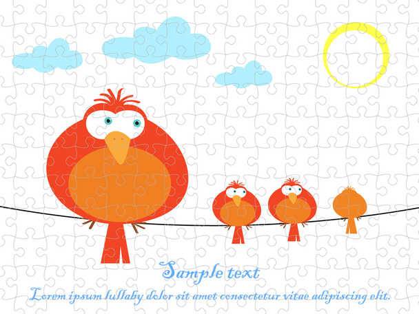 鳥ベクトル グラフィック パズルジグソー パズル - ベクター画像