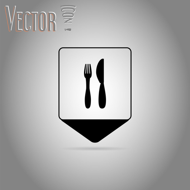 Carte pointeur vers l'icône du restaurant ou du café
 - Vecteur, image
