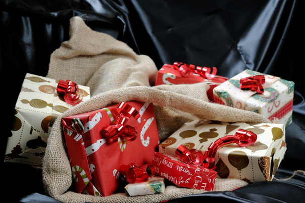 An sack full of gifts. - Zdjęcie, obraz