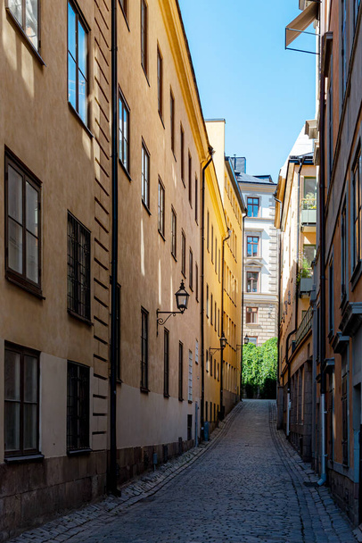 STOCKHOLM, ΣΟΥΗΔΙΑ - 31 Ιουλίου 2022: η περιοχή του Γκάμλα σταν της πόλης. - Φωτογραφία, εικόνα