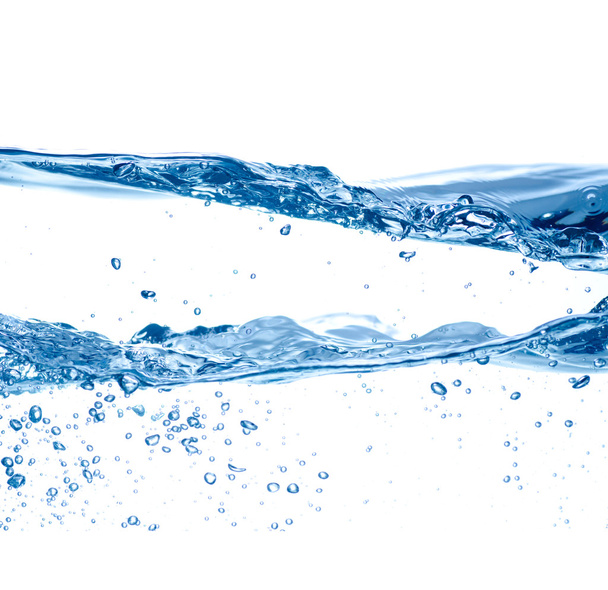 Вода і повітряні бульбашки ізольовані над білим
 - Фото, зображення