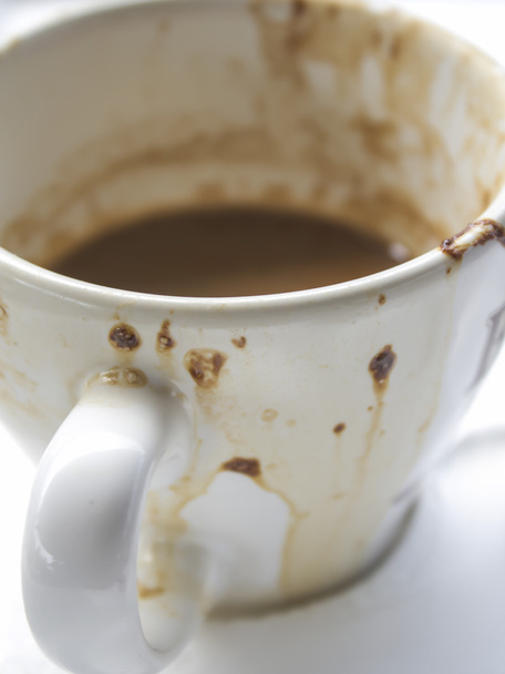 Dirty coffee cup - Foto, afbeelding