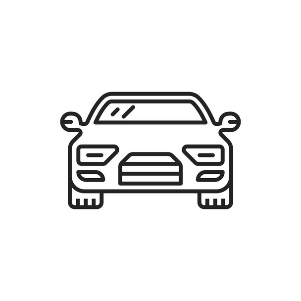 Car vector line icon. Vehicle symbol for car service, auto mechanic and automotive repair - Wektor, obraz
