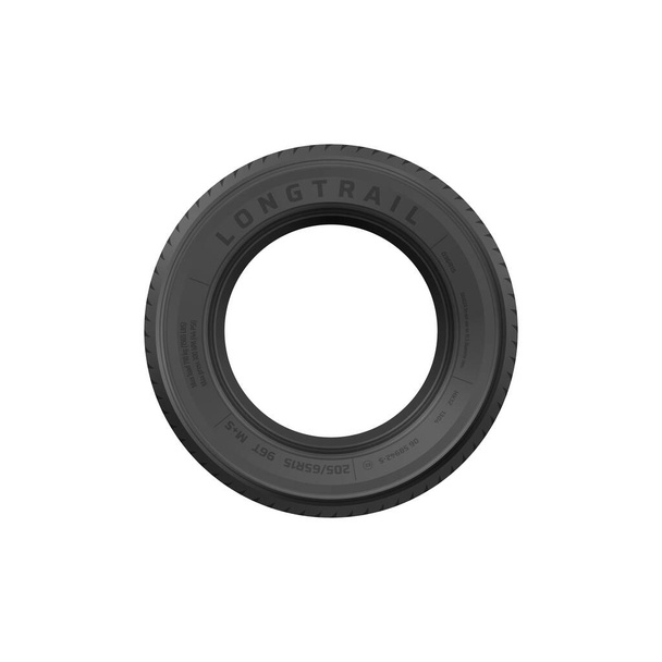 Front view of black rubber tire rim isolated vehicle wheel spare part. Vector car brakes system object, new summer or winter tyre, off road jeep track rubber wheel. Mechanic service tires fix - Vector, Imagen