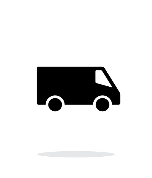 Icône de livraison Minibus sur fond blanc
. - Vecteur, image