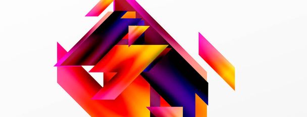 Moderne trendige minimalistische abstrakte Hintergrund. Geometrisches Muster, 3D-Effekte und Schatteneffekte. Vektorillustration - Vektor, Bild