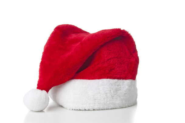 Santa hat on white background - Фото, зображення