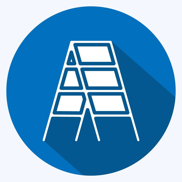 Icon Stepladder. suitable for Paint Art Tools symbol. long shadow style. simple design editable. design template vector. simple illustration - Vecteur, image