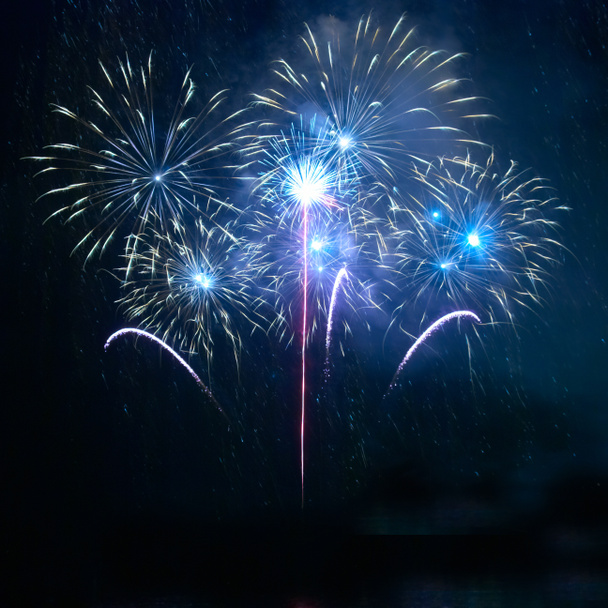 Blue fireworks - Photo, Image