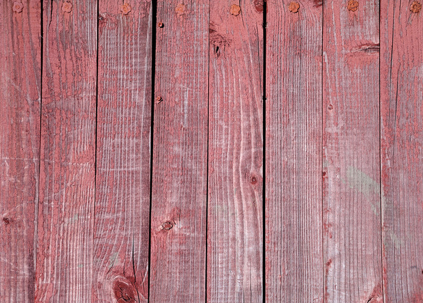 Texture of wooden fence painted with red  - Photo, Image