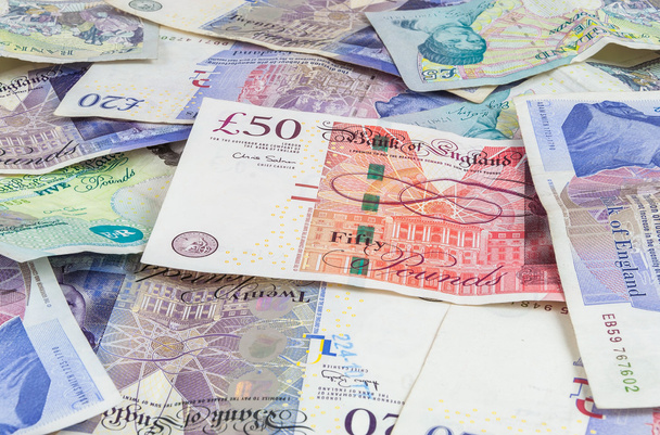 Britse pond bankbiljetten achtergrond  - Foto, afbeelding