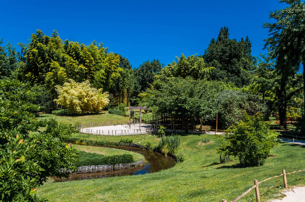 Japanese garden in the middle of the bamboo grove of Anduze, Cevennes. - Fotó, kép