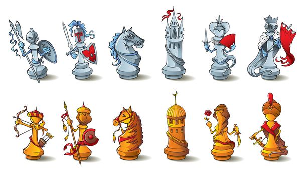 Pièces d'échecs ensemble - Photo, image