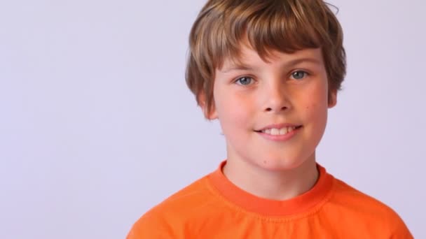 Boy in orange vest - Footage, Video