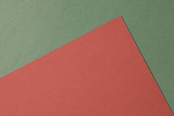 Two-color paper pattern background. Orange and green tone background. - Fotoğraf, Görsel