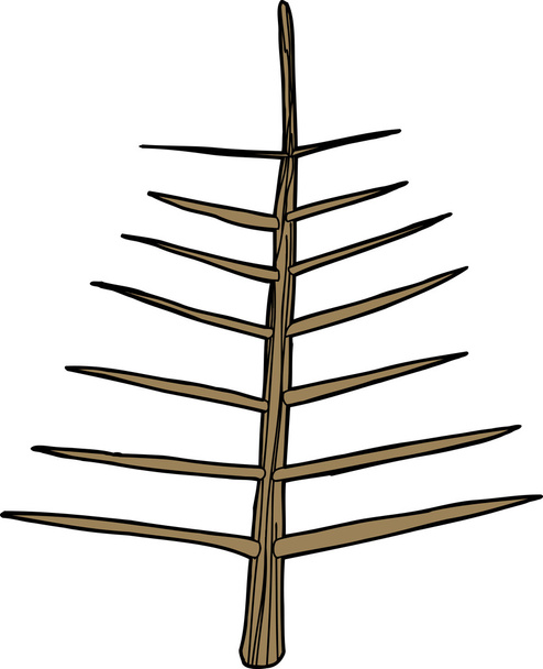Pojedyncze drzewa gołe - Wektor, obraz