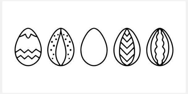 Doodle muna kuvake eristetty Käsin piirretty taidetta linja Sketch pääsiäinen vektori varastossa kuvitus EPS 10 - Vektori, kuva