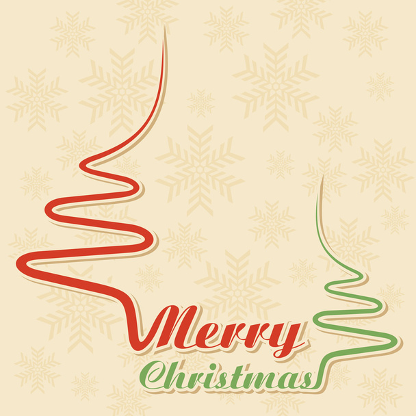 Card with stylized christmas tree - Вектор,изображение