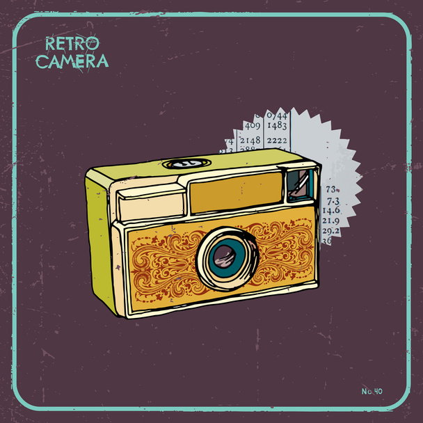 Camera retro - Vektor, kép