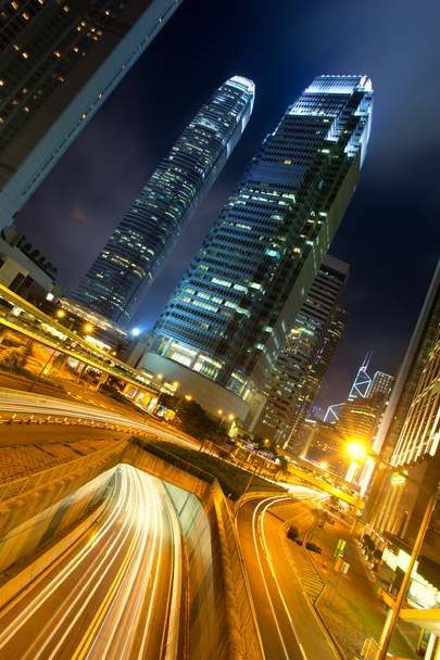 Hong Kong centre d'affaires la nuit
 - Photo, image