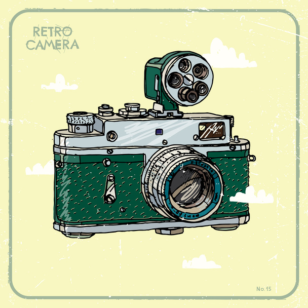 Vintage camera - Vecteur, image