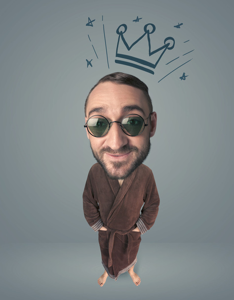 Big head person with crown - Photo, Image