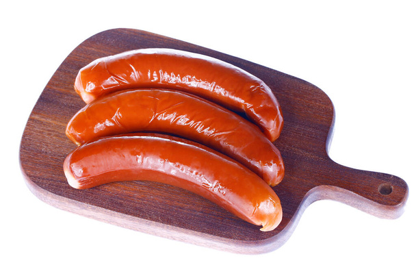 Sausages, isolated on a white background - Photo, image